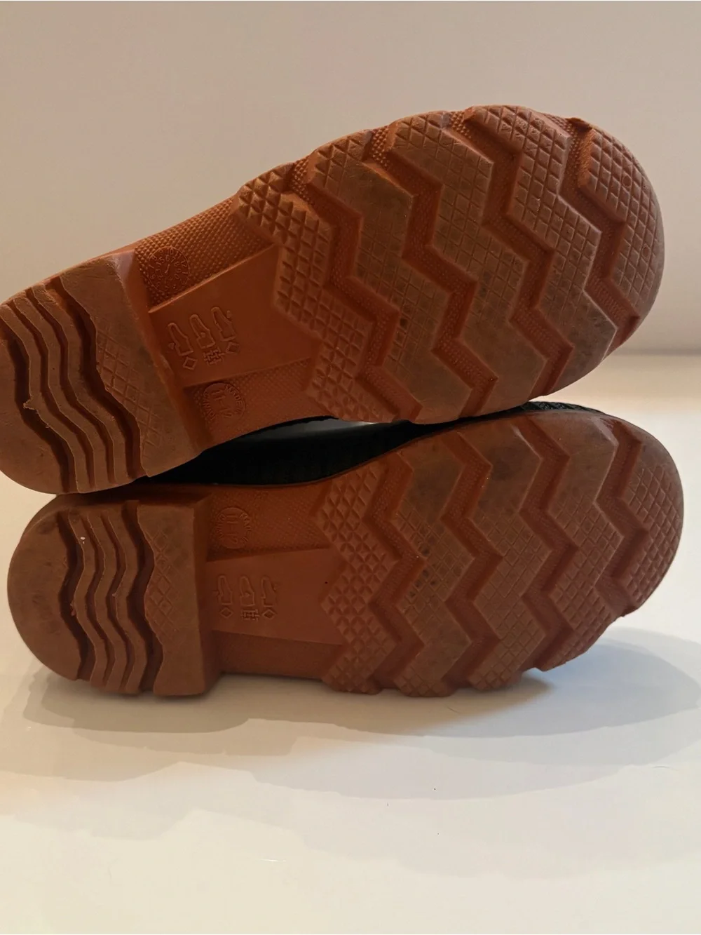 Kids Black Rain & Snow Boots with Brown Sole